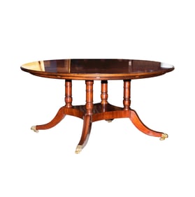 A Karges Regency-Style Flame Mahogany Dining Table