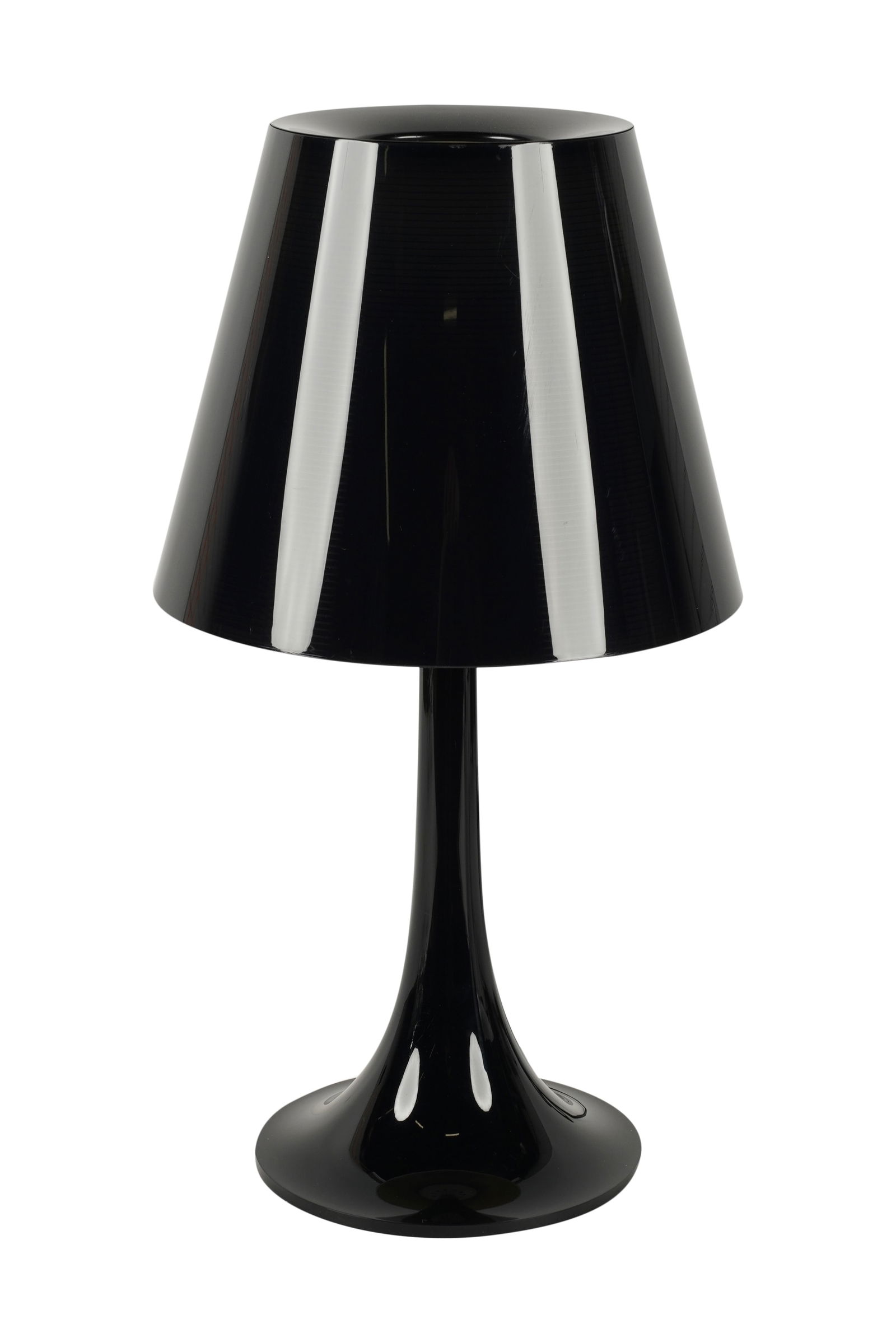 Philippe Starck for Flos: Miss K Table Lamp: black polycarbonate 17 x 9 1/4 in. (43.2 x 23.5 cm.)