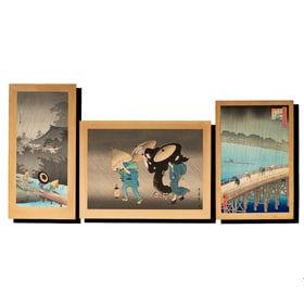 Three Japanese Color Woodblock Prints