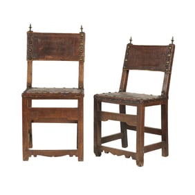 A Pair of Antique Spanish Baroque-Style Chairs