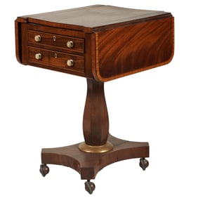 An American Empire Mahogany Game / Writing Table