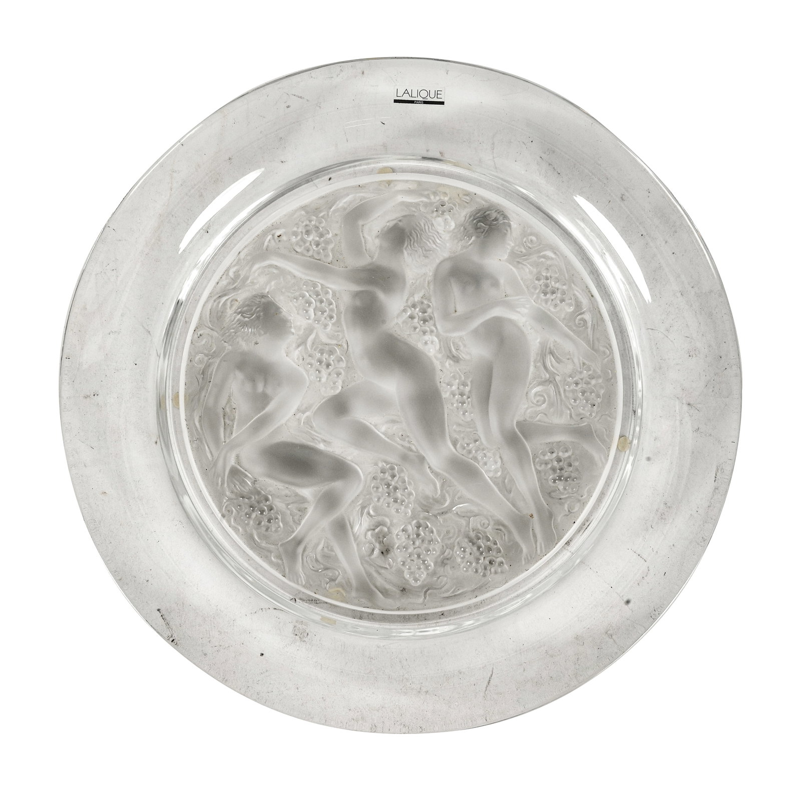 A Lalique C?te d'Or Glass Charger: signed "Lalique France" 16 in. (40.6 cm.) dia.