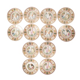 A Set of Twelve German Porcelain Plates