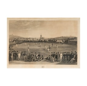 An English Engraving of a Cricket Match