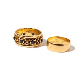 Two 14 Karat Yellow Gold Bands