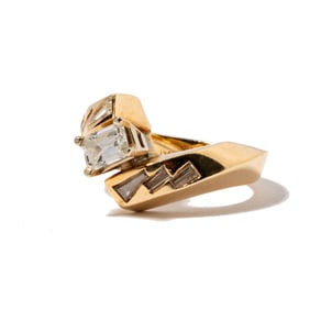 14 Karat Yellow Gold Diamond Ring