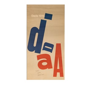 Dada 1916 Poster Signed by Marcel Janco