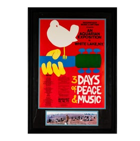 A Framed Reproduction Woodstock Poster