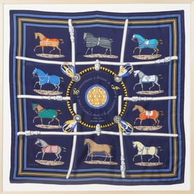 An Hermes Couvertures et Tenues de Jour Silk Scarf