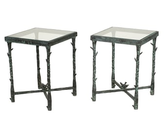 A Pair of Giacometti-Style Cocktail Tables
