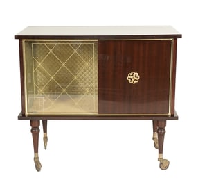 A Vintage Rolling Bar Cabinet
