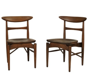 A Pair of Danish Modern Teak Side Chairs
