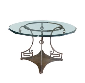 A Neoclassical-Style Iron and Glass Dining Table