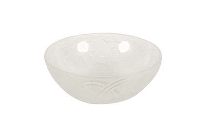 A Lalique Pinsons Glass Bowl