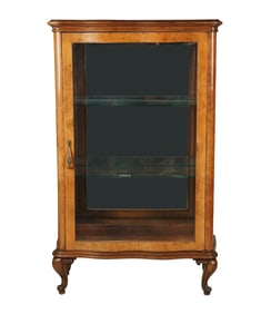 A Louis XV-Style Birdseye Maple Vitrine Cabinet