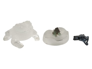 Three Lalique Glass Animal Figures