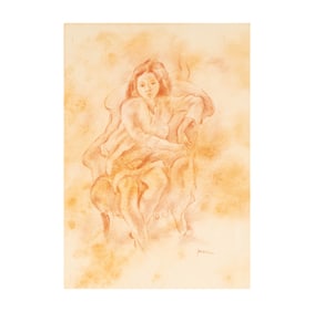Jules Pascin, Bulgarian, 1885 - 1930: Seated Woman