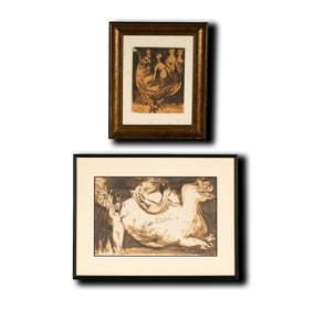Bernard Reder, American 1897-1963, Two Works