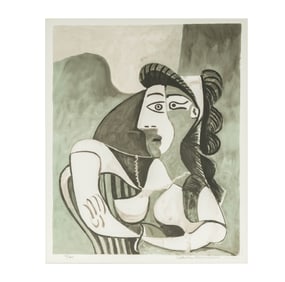 After Pablo Picasso, 1881-1973, Femme Accoudee Au Fauteuil