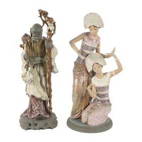 Two Large Lladro Porcelain Figures