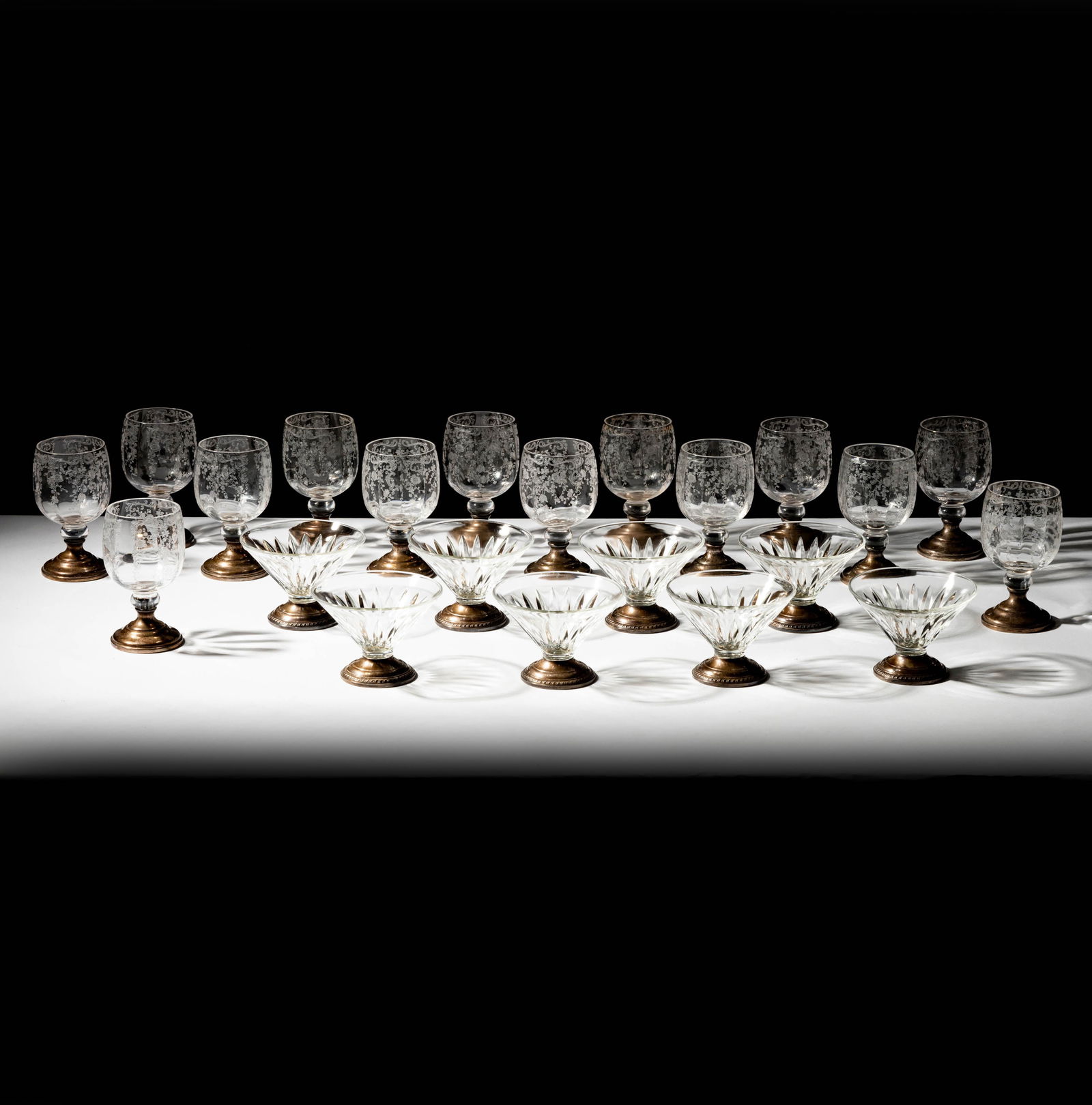 A Group of Sterling-Mounted Glasses (1 of 13)