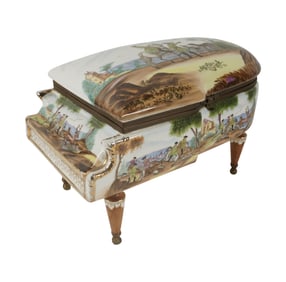 A Piano-Form Porcelain Box