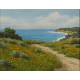 David Chapple, California B. 1947, Coastal Path