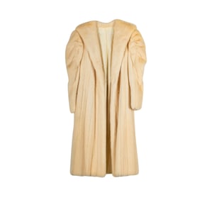 A Beige Fur Coat