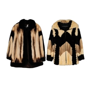 Two Multi-Color Fur Jackets