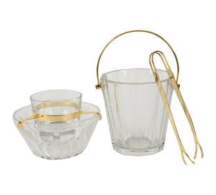 A Baccarat Crystal Ice Bucket and Caviar Server