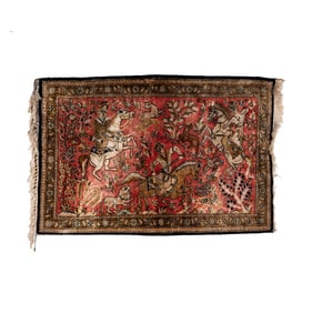 A Silk Prayer Mat 3'4" x 2'2"