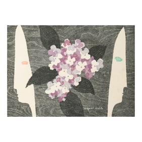 Kiyoshi Saito, 1907 - 1997, Flower and a Girl
