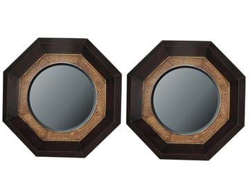 A Pair of Octagonal Wall Mirrors