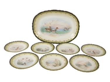 A Group of Carlsbad China Porcelain Bird Dishes