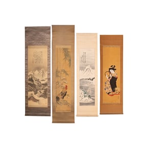 A Set of Four Japanese Scrolls
