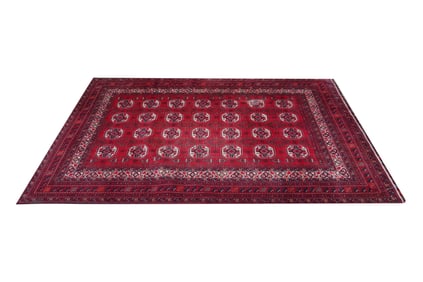 A Red Persian Rug 9' 8" x 6' 8"