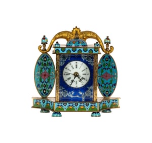 A Cloisonne Mantle Clock