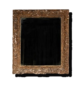 A Carved Wood Wall Mirror