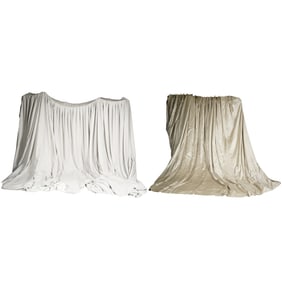 Two Custom Window Drapery Panels