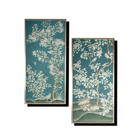 A Pair of Gracie Wallpaper Panels