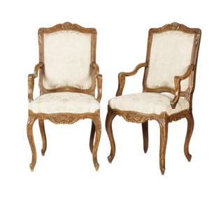 A Pair of Louis XV-Style Fauteuils