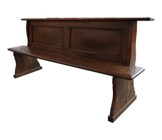 An Antique Italian Alderwood Church Pew