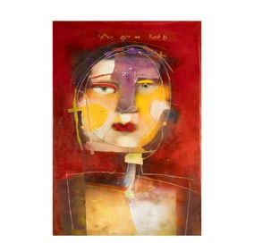 Terri Hallman, B. 1962, Untitled (Abstract Face)