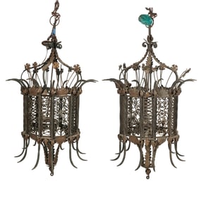 A Pair of Monumental Lanterns