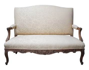 A Louis XV Provincial-Style Carved Settee