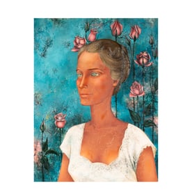 Pierre Henry, 1924-2015, Portrait of a Woman With Roses