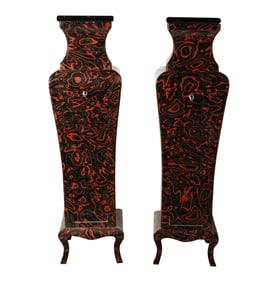 A Pair of Mechanical Tall Chest Pedestals