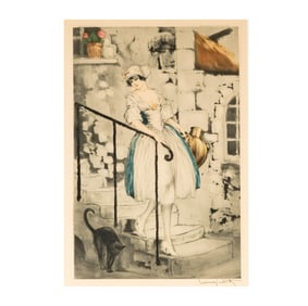 Louis Icart, 1888-1950, Milkmaid
