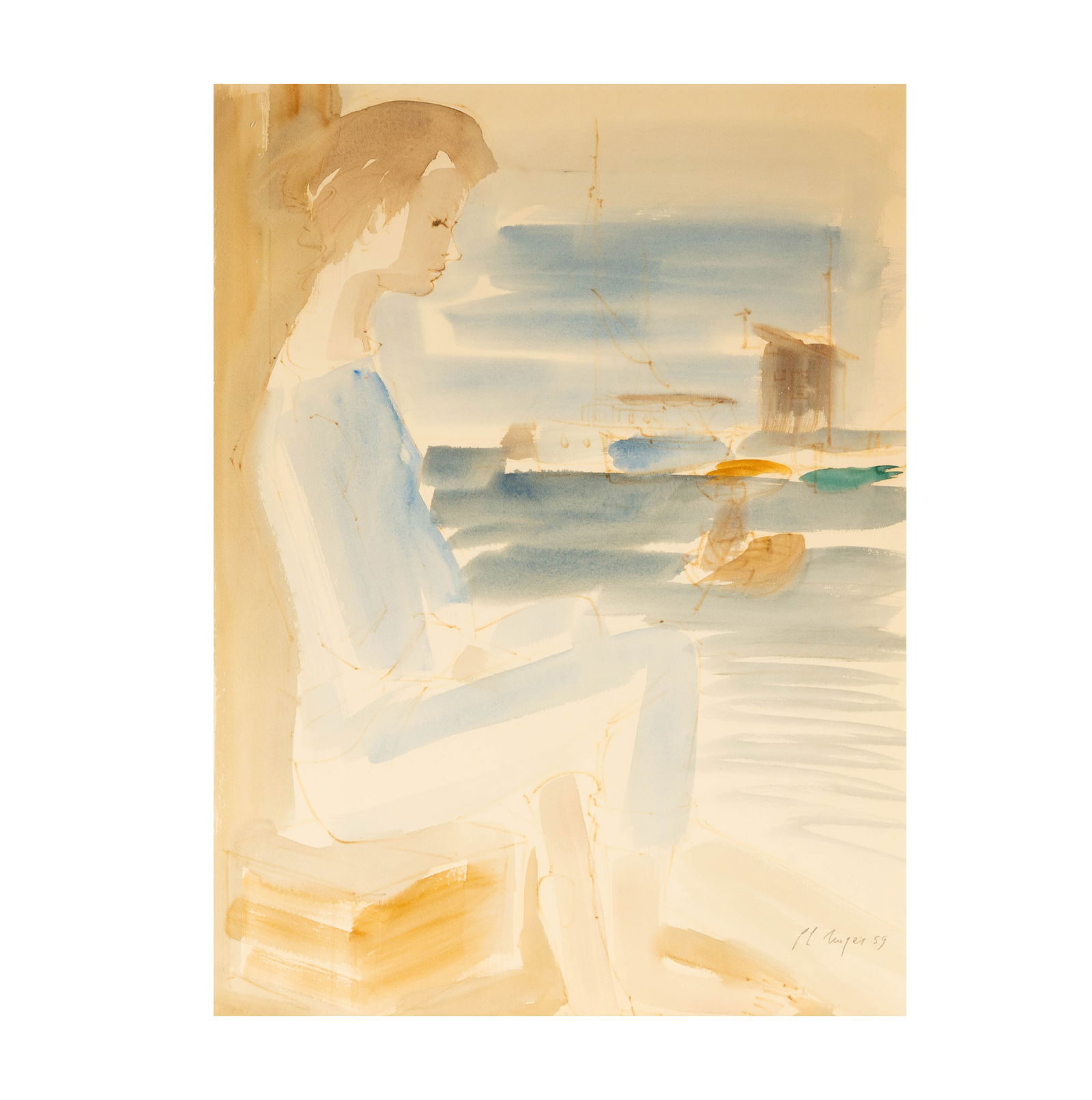 Philippe Henri Noyer, 1917-1985, Painting of a Boy (1 of 11)