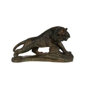 A Bronze Figure of a Bengal Tiger